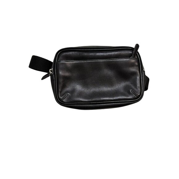 Coach Waist Belt Bag Leather Fanny Pack Black-approx. 9” x 5.5” x 1.5” - Picture 1 of 14
